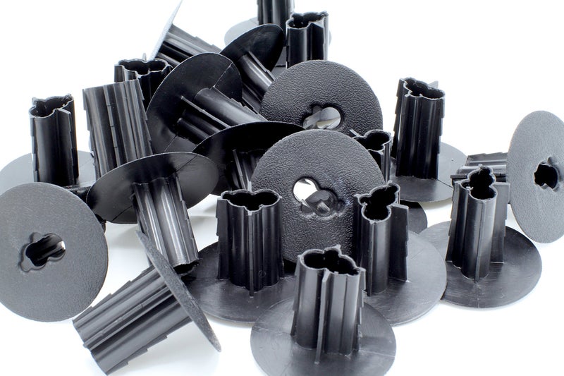 THE CIMPLE CO Dual Feed Thru Bushing - (Black) RG6 Feed Through Bushing (Grommet) Replaces Wallplates (Wall Plates) for Coax Coaxial Cable, Network Cable, CCTV - Indoor/Outdoor - 100 Pack - Image 3